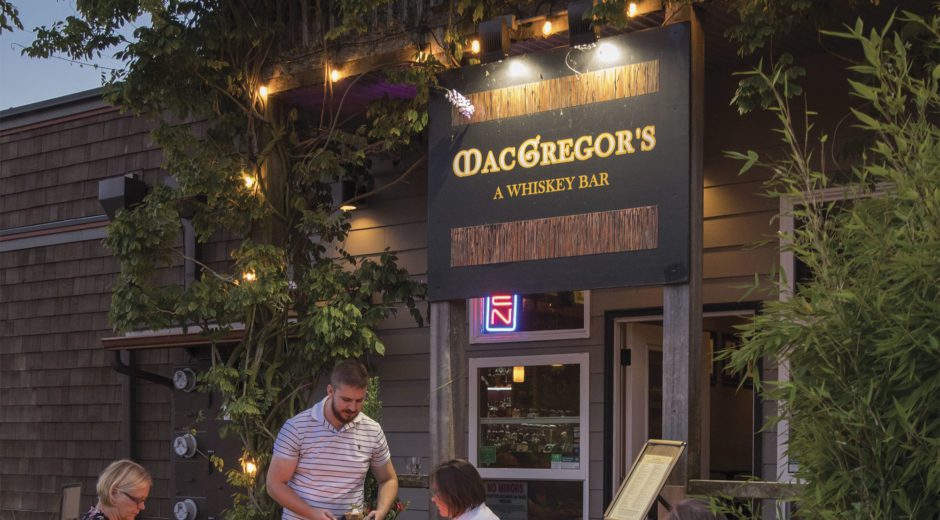 outdoor patio macgregors whiskey bar